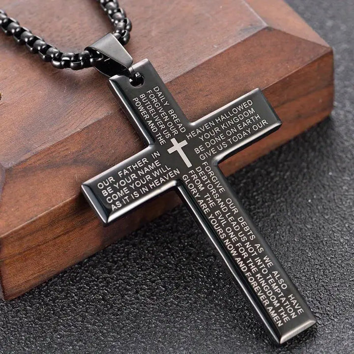 Moderný unisex náhrdelník s krížovým príveskom