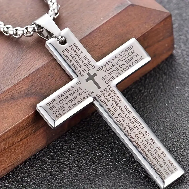 Moderný unisex náhrdelník s krížovým príveskom