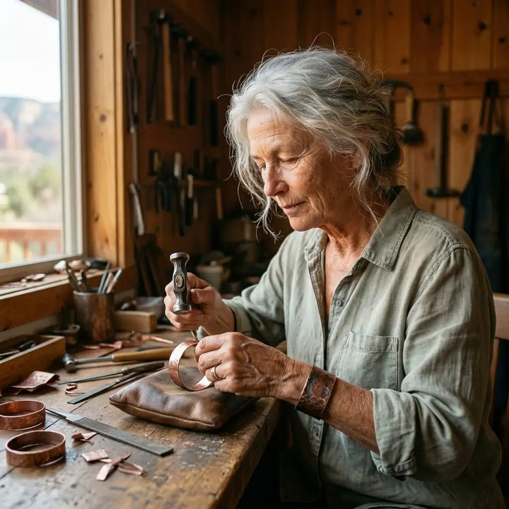 Šalvia – medený náramok