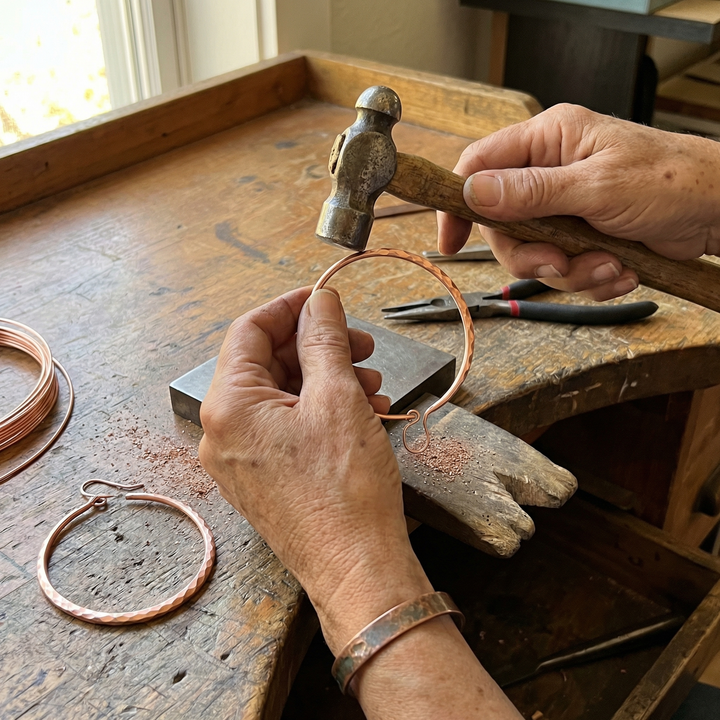 Jas – medené náušnice