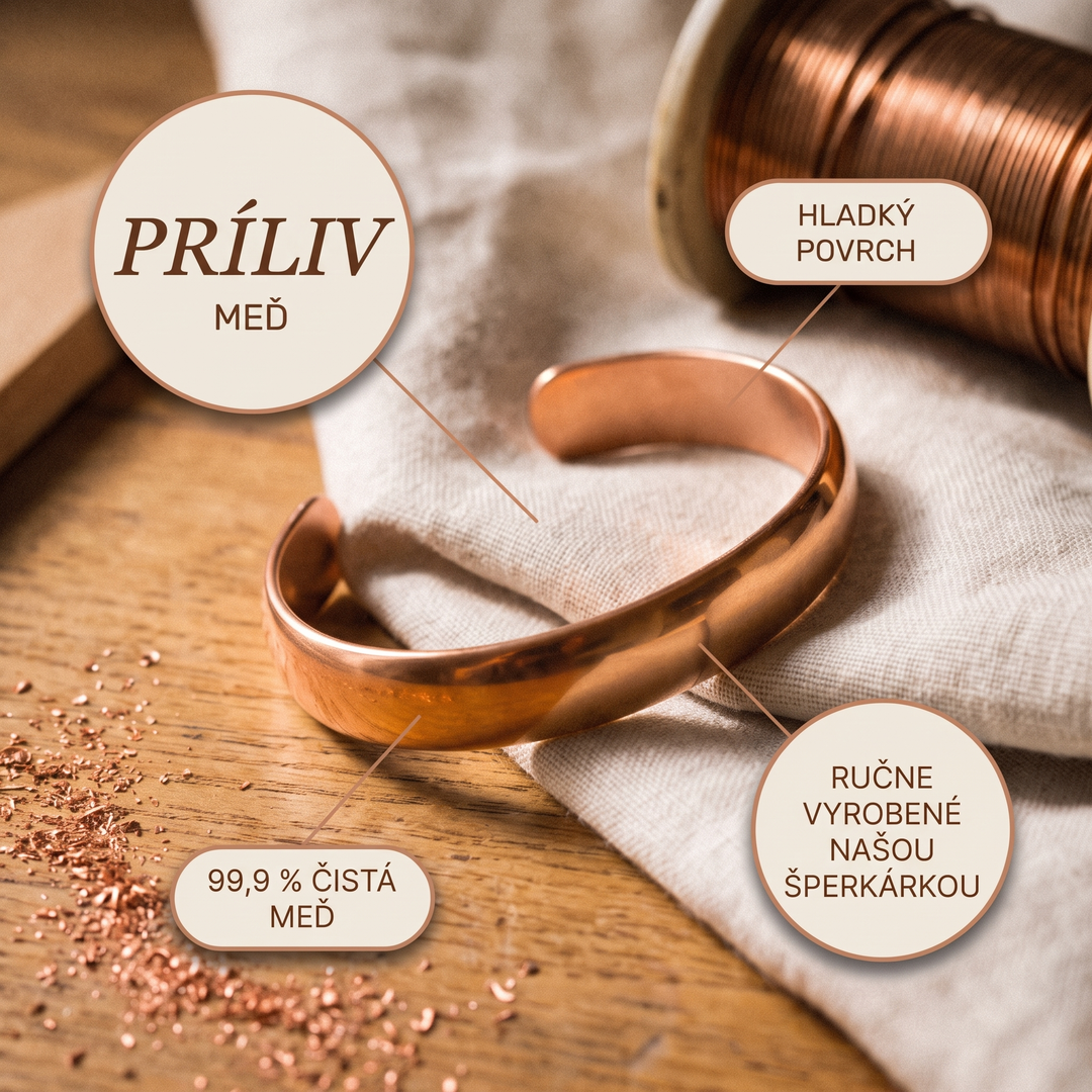 Pobrežný príliv – medený náramok