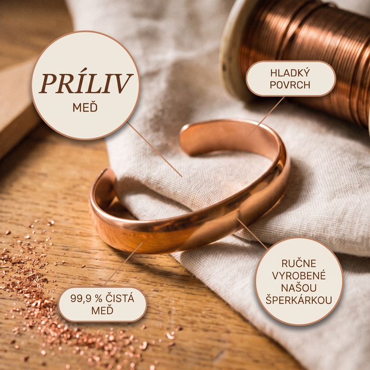 Pobrežný príliv – medený náramok