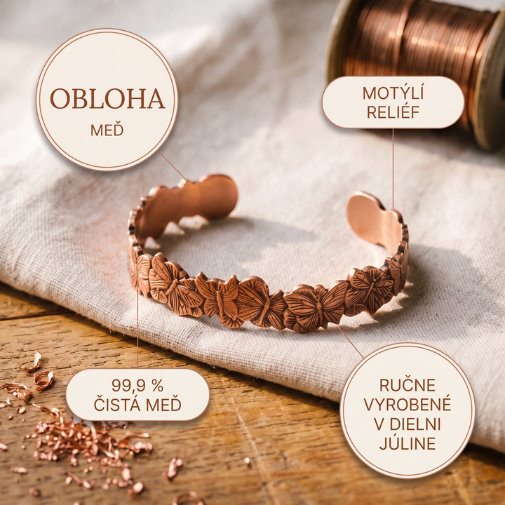 Obloha – medený náramok