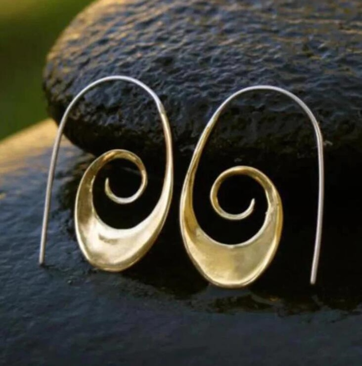 Náušnice Spirale Boho v Zlate a Striebre