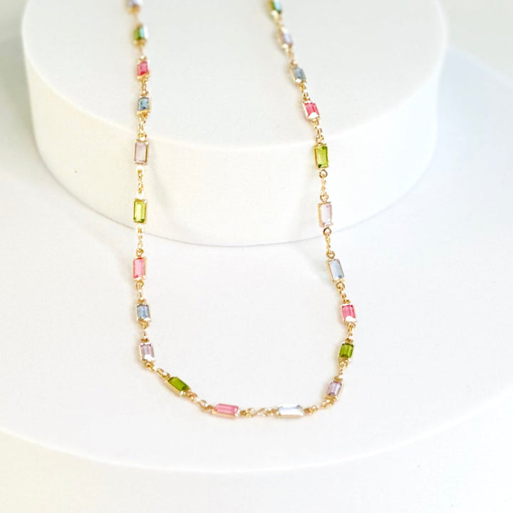 Náhrdelník Isabella s Multicolor CZ Kameňmi